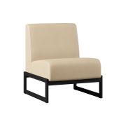 Диван Everprof Solo одноместный Металл Черный Экокожа Бежевый