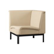 Диван Everprof Solo угловой Металл Черный Экокожа Бежевый