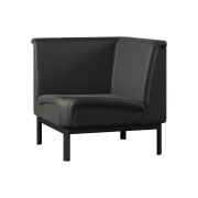 Диван Everprof Solo угловой Металл Черный Экокожа Черный