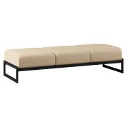 Пуф Everprof Solo трехместный Металл Черный Экокожа Бежевый