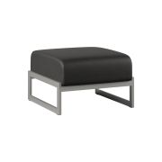 Пуф Everprof Solo одноместный Металл Серый Экокожа Черный