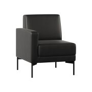 Модуль Everprof Gamma с подлокотником одноместный правый Экокожа Черный