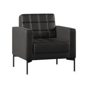 Кресло Everprof Delta (Дельта) Металл Черный Экокожа Черный