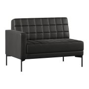 Модуль Everprof Delta с подлокотником двухместный правый Металл Черный Экокожа Черный