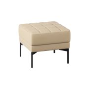 Пуф Everprof Delta одноместный Металл Черный Экокожа Бежевый