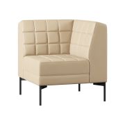 Модуль Everprof Delta угловой Металл Черный Экокожа Бежевый