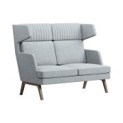 Диван Everprof Marko двухместный высокий Ткань Серый Темное дерево