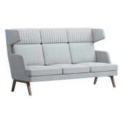 Диван Everprof Marko трехместный высокий Ткань Серый Темное дерево