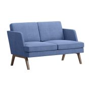 Диван Everprof Marko двухместный Ткань Синий Темное дерево