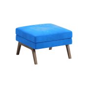 Пуф Everprof Marko одноместный Ткань Голубой Темное дерево