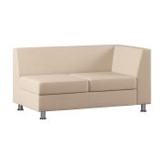 Модуль Everprof Monro с подлокотником двухместный левый Экокожа Бежевый