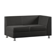 Модуль Everprof Monro с подлокотником двухместный левый Экокожа Черный