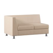 Модуль Everprof Monro с подлокотником двухместный правый Экокожа Бежевый