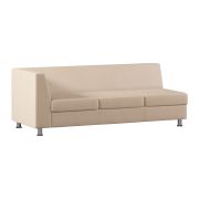 Модуль Everprof Monro с подлокотником трехместный правый Экокожа Бежевый