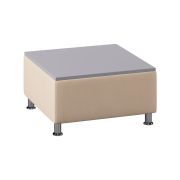 Столик Everprof Monro большой Экокожа Бежевый ЛДСП Серый