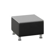 Столик Everprof Monro малый Экокожа Черный ЛДСП Серый