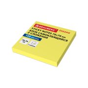 Блок самоклеящийся (стикеры) Z-сложения, BRAUBERG ZigZag, 76х76 мм, 100 л., желтый, для диспенсера, 116681