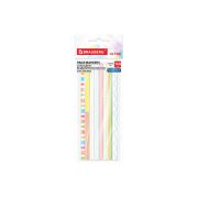 Закладки клейкие выделители текста BRAUBERG ULTRA PATTERN COLOR, 135х5мм 160 штук (8 цветов х 20 листов), 116687