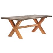 Стол обеденный Secret de Maison Kalido/Калидо дерево тик, 200х100х78см, серый/натуральный