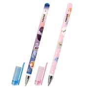 Ручка шариковая с принтом FUNSTER (ФАНСТЕР) STICK «FAT CATS», СИНЯЯ, SOFT TOUCH покрытие, узел 0,7 мм, линия 0,35 мм, 144389