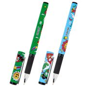 Ручка шариковая с грипом FUNSTER (ФАНСТЕР) GRIP «Cartoon», СИНЯЯ, пишущий узел 0,7 мм, линия письма 0,35 мм, 144395