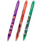 Ручка шариковая автоматическая с принтом FUNSTER (ФАНСТЕР) «TASTY FOOD», корпус soft-touch, СИНЯЯ, узел 0,7 мм, линия письма 0,35 мм, 144403