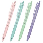 Ручка шариковая автоматическая с грипом BRAUBERG «CLASSIC PASTEL», СИНЯЯ, корпус ассорти, пишущий узел 0,5 мм, линия письма 0,35 мм, 144468