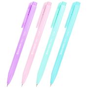 Ручка шариковая автоматическая BRAUBERG «TRIOS PASTEL COLOR», СИНЯЯ, корпус ассорти, пишущий узел 0,5 мм, линия письма 0,3 мм, 144496