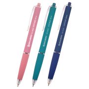 Ручка шариковая автоматическая BRAUBERG «OIL-BASE VINTAGE», корпус ассорти, СИНЯЯ, пишущий узел 0,5 мм, линия письма 0,3 мм, 144500