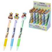 Ручка-спиннер многоцветная с топпером FUNSTER (ФАНСТЕР) «COOL CAPY», 3 ЦВЕТА, ассорти, пишущий узел 0,7 мм, линия письма 0,35 мм, 144517