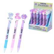 Ручка-спиннер многоцветная с акриловым топпером FUNSTER (ФАНСТЕР) «SHINY PETS», 3 ЦВЕТА, ассорти, узел 0,7 мм, линия письма 0,35 мм, 144518