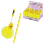 Ручка с пушистой подвеской шариковая FUNSTER (ФАНСТЕР) «YES, DUCK», СИНЯЯ, пишущий узел 0,7 мм, 144523