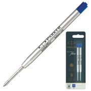 Стержень шариковый PARKER «Quinkflow», КОМПЛЕКТ 2 шт., металлический, 98 мм, узел 1 мм, блистер, синий, 1950373