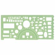 Линейка офицерская 20 см, BRAUBERG, зеленая, 65 тактических элементов, отливная шкала, 210833