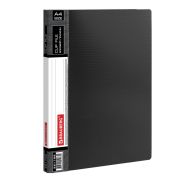 Папка с боковым металлическим прижимом и внутренним карманом BRAUBERG «Contract», черная, до 100 л., 0,7 мм, бизнес-класс, 221786