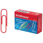 Скрепки металлические ERICH KRAUSE «Classic», 28 мм, цветные, 100 шт., в картонной коробке, 24871