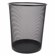 Корзина для бумаг БОЛЬШАЯ, 20 л, металлическая, черная, BRAUBERG «Germanium», 231956