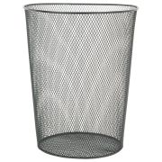 Корзина для бумаг, 9 л, металлическая, черная, BRAUBERG «Germanium», 231958