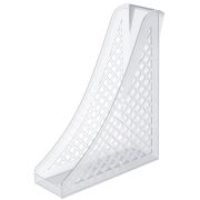 Лоток вертикальный для бумаг BRAUBERG ECO, 240х80х290 мм, сетчатый, прозрачный, 239016