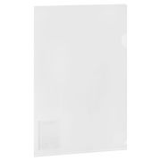 Папка-уголок жесткая А4 BRAUBERG UNIVERSAL, прозрачная, 0,18 мм, со штрихкодом, 273054