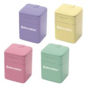 Точилка кросс-серия «PASTEL», с контейнером, корпус ассорти, BRAUBERG, 273255