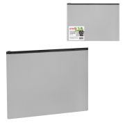 Папка-конверт СЕКЬЮРИТИ на молнии А4 (230х333 мм), ПВХ, непрозрачная, серая, STAFF, 274078