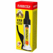 Клей секундный «HQ» суперклей УЛЬТРАПРОЧНЫЙ, ДОЗАТОР + 2 иглы для точечных работ, RABBITEX (РАББИТЕКС) «ДВА СЛОНА», 609807
