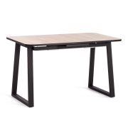 Стол Maltido/Малтидо ЛДСП/HPL/металл, 130 х 75+30 х 75 см, Агат серый/чёрный