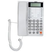 Телефон SANYO RA-S408W, спикерфон, память 55 номеров, тональный/импульсный режим, белый