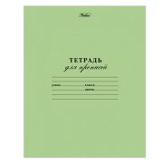 Тетрадь ЗЕЛЁНАЯ обложка 12 л., частая косая линия с полями, офсет, «HATBER», 028439, 12Т5B5_05112