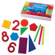 Касса цифр и счетных материалов «Учись считать», 142 элемента, пенал, КС01