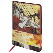 Блокнот А5 (143x210 мм), BRAUBERG VISTA «Jazz», под кожу, гибкий, 80 л., 112089