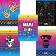 Тетрадь А5, 48 л., HATBER, скоба, клетка, обложка картон, «CrazyColor» (5 видов в спайке), 48Т5В1
