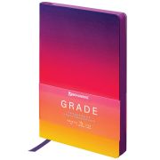 Ежедневник недатированный А5 138х213 мм, BRAUBERG «Grade», под кожу, 136 л., фиолетовый-жёлтый, 114462